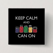 Houd kalm en kan op Button Pinback (Voorkant)