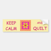Houd kalm en kantelbaar Applique Blok Bumpersticker (Voorkant)