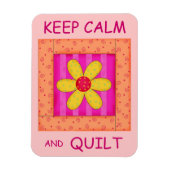 Houd kalm en kantelbaar Applique Blok Magneet (Verticaal)