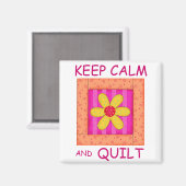 Houd kalm en kantelbaar Applique Blok Magneet (Voorkant / Achterkant)