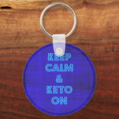 Houd kalm en keto aan sleutelhanger (Voorkant)