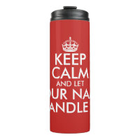 Houd kalm en laat de thermische mok van de tumbler