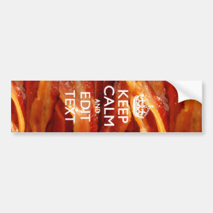 Houd kalm en laat Jouw tekst op de verdelende bact Bumpersticker