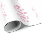 Houd kalm en laat Tea Personeel Cadeaupapier (Rol Hoek)