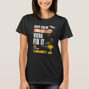 Houd kalm en laat Viera de handymanconstructie rep T-shirt