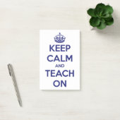 Houd kalm en leer op Blauw op Wit Post-it® Notes (Kantoor)