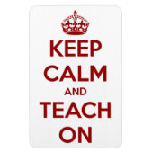 Houd kalm en leer op rood/wit magneet (Verticaal)