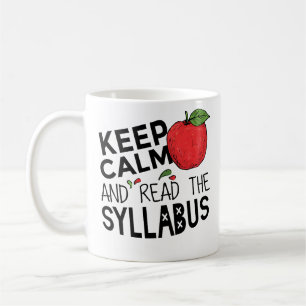 Houd kalm en lees de Syllabus Coffee Mok