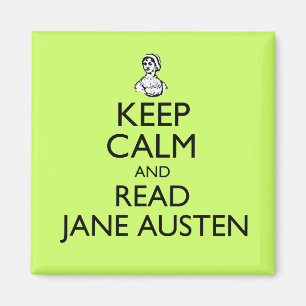 Houd kalm en lees Jane Austen Magnet Magneet