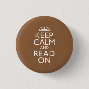 Houd kalm en lees verder ronde button 3,2 cm
