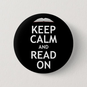 Houd kalm en lees verder ronde button 5,7 cm