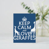 Houd kalm- en liefdesGiraffes - alle kleuren Briefkaart (Staand voorkant)