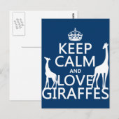 Houd kalm- en liefdesGiraffes - alle kleuren Briefkaart (Voorkant / Achterkant)