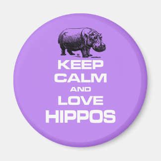 Houd kalm- en liefdeshippos Hippotamus-ontwerp Magneet