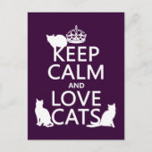 Houd kalm- en liefdeskatten (in elke kleur) briefkaart (Voorkant)