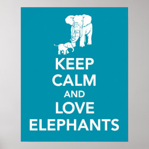 Houd kalm- en liefdesliften afdrukken of poster bl