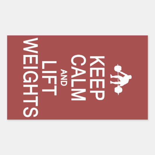 Houd kalm- en liftgewicht op maat stickers voor kl (Voorkant)