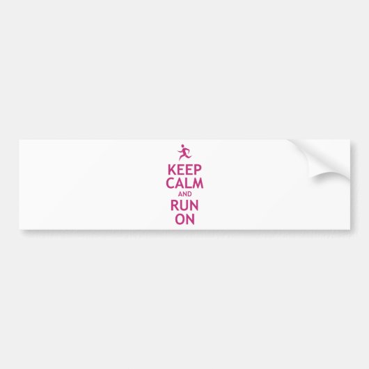 Houd kalm en loop aan bumpersticker (Voorkant)