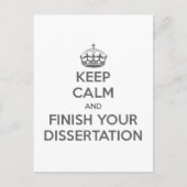 Houd kalm en maak uw Dissertation af Briefkaart (Voorkant)