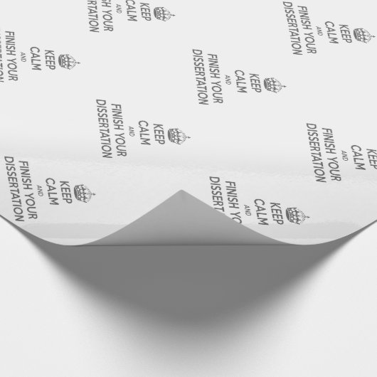 Houd kalm en maak uw Dissertation af Cadeaupapier (Hoek)