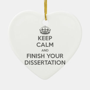 Houd kalm en maak uw Dissertation af Keramisch Ornament