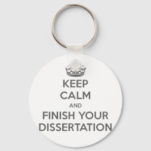Houd kalm en maak uw Dissertation af Sleutelhanger