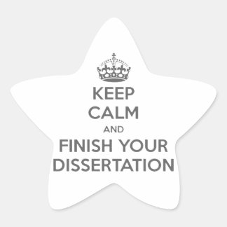 Houd kalm en maak uw Dissertation af Ster Sticker