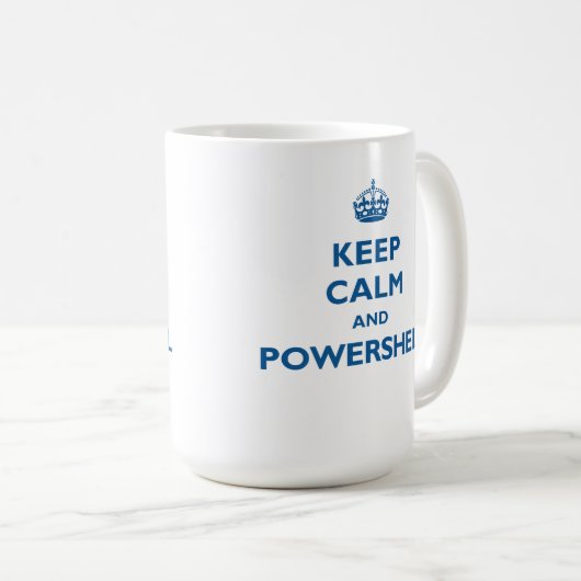 Houd kalm en Mok PowerShell (Voorkant rechts)