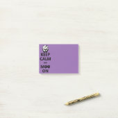Houd kalm en Moo On - Funny Quote Post-it® Notes (Op bureau)