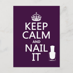 Houd kalm en nagel het (nagellak) briefkaart