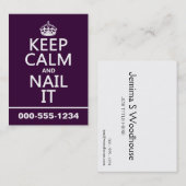 Houd kalm en nagel het visitekaartje (Voorkant / Achterkant)
