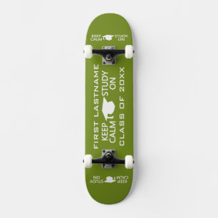 Houd kalm en onderzoek op aangepaste skateboards