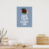 Houd kalm en onderzoek op uniek Poster afdrukontwe (Keuken)