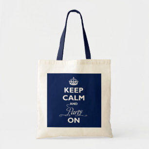 Houd Kalm en Partij bij het Koninklijke Canvas tas