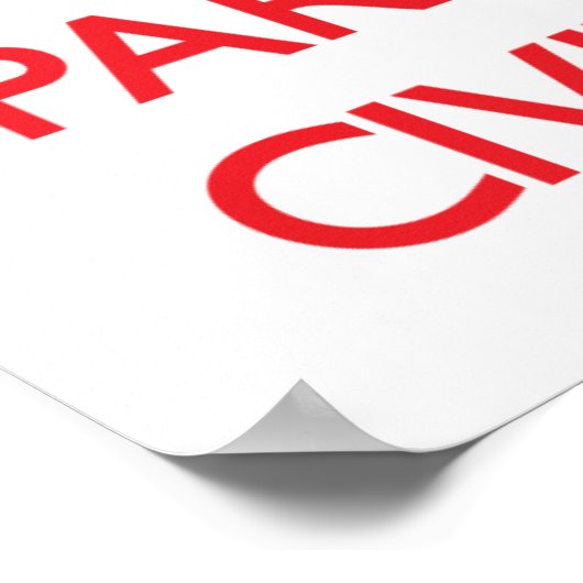 Houd kalm en Partij met een Burgerlijke Ingenieur Poster (Hoek)