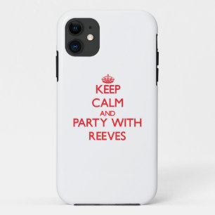 Houd kalm en Partij met Reeves iPhone 11 Hoesje
