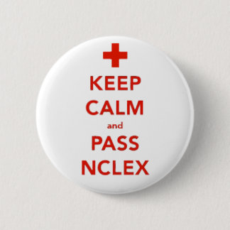 Houd kalm en pas NCLEX-Button door Ronde Button 5,7 Cm