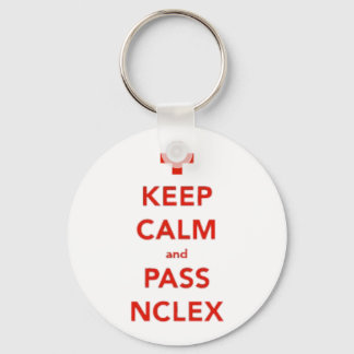 Houd kalm en pas NCLEX-Button door Sleutelhanger