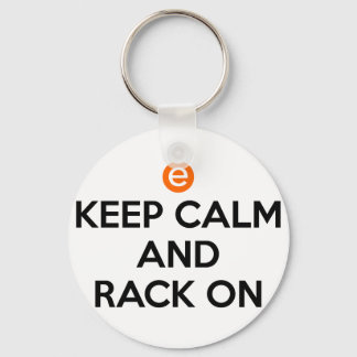 Houd kalm en Rack aan Sleutelhanger
