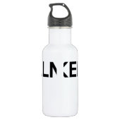 Houd kalm en Rack aan Waterfles (Achterkant)