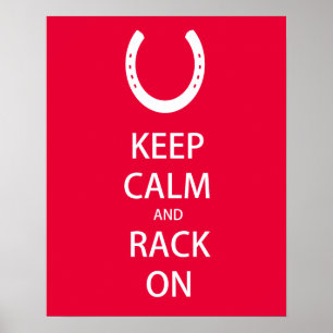 Houd kalm en rack op Poster van 8 x 10 inch