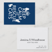 Houd kalm en Reddingskatten (in om het even welke Visitekaartje (Voorkant / Achterkant)