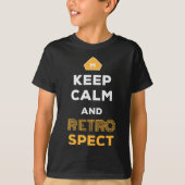 Houd kalm en retrospect - Retro Agile Scrum Master T-shirt (Voorkant)
