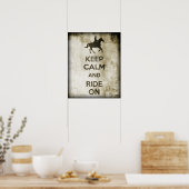 Houd kalm en rij aan poster (Keuken)