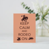 Houd Kalm en Rodeo op de gift van de Briefkaart (Staand voorkant)
