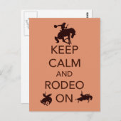 Houd Kalm en Rodeo op de gift van de Briefkaart (Voorkant / Achterkant)