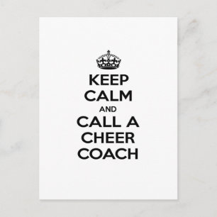 Houd Kalm en roep een Kop Coach Briefkaart