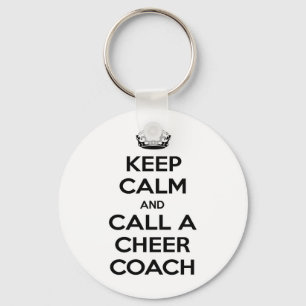 Houd Kalm en roep een Kop Coach Sleutelhanger