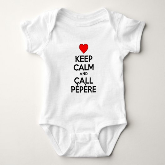 Houd kalm en roep Pepere Romper (Voorkant)