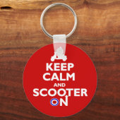 Houd kalm en Scooter op Sleutelhanger (Voorkant)
